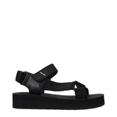 Prada Black Fabric Flat Sandals - EU36/US6