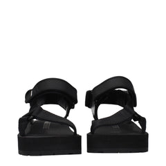 Prada Black Fabric Flat Sandals - EU36/US6