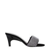 Prada Black Fabric Stiletto Heel Sandals
