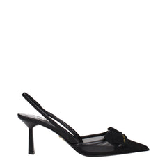 Prada Black Fibres High Heel Pumps