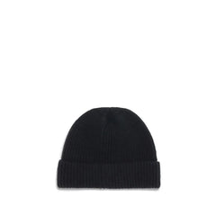Prada Black Fleece Wool Beanie - S - Beanies