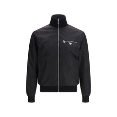 Prada Black Fleece Wool Bomber