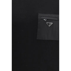 Prada Black Fleece Wool Sweatshirt