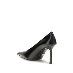 Prada Black Goatskin High Heel Pumps