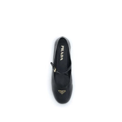 Prada Black Lamb Ovis Aries Aries Ballet Flats