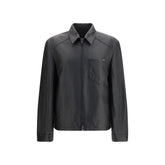 Prada Black Lamb Ovis Aries Aries Leather Jacket - IT50 | L