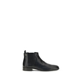 Prada Black Leather Ankle Boots - Boots