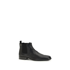 Prada Black Leather Ankle Boots - Boots