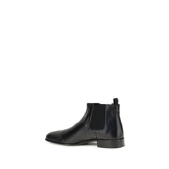 Prada Black Leather Ankle Boots - Boots