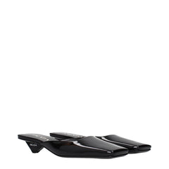 סנדלי עור שטוחים שחורים של Prada - EU36.5/US6.5