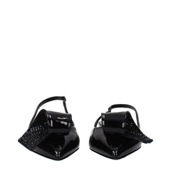 Prada Black Leather Flat Sandals - EU39/US9