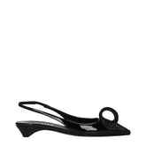 Prada Black Leather Flat Sandals - EU39/US9