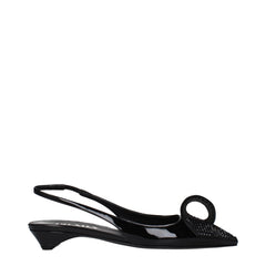 Prada Black Leather Flat Sandals - EU39/US9