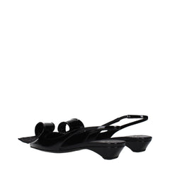 Prada Black Leather Flat Sandals - EU39/US9