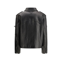 Prada Black Leather Jacket - IT40 | M