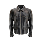 Prada Black Leather Jacket - IT50 | L