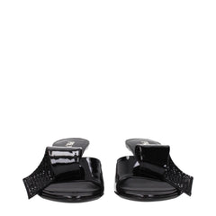 Prada Black Leather Sandals