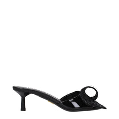 Prada Black Leather Sandals