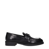 Prada Black Leather Slip-On Loafers