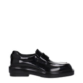 Prada Black Leather Slip-On Loafers - EU39/US9