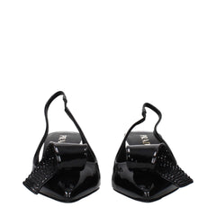 Prada Black Leather Stiletto Heel Sandals - EU37/US7
