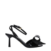 Prada Black Leather Stiletto Heels Sandals - Sandals
