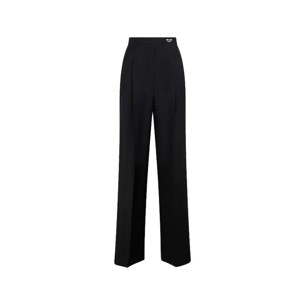 Prada Black Mohair Casual Pants - 40