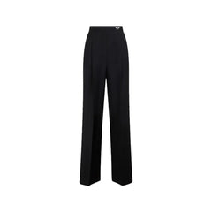 Prada Black Mohair Casual Pants - 40