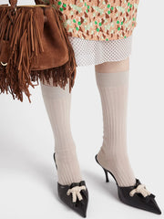 Prada Black Nappa Leather Rope Detail Sandals - Sandals