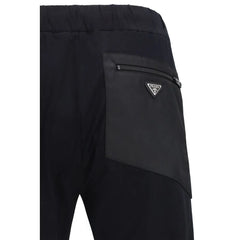 Prada Black Nylon Casual Pants - S