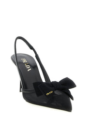 Prada Black Polyamide Mid Heel Pumps - EU36/US6