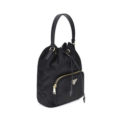 Prada Black Recycled Polyamide Backet Bag