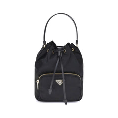 Prada Black Recycled Polyamide Backet Bag