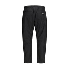 Prada Black Recycled Polyamide Casual Pants