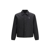 Prada Black Recycled Polyamide Coat - IT48 | M