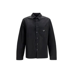 Prada Black Recycled Polyamide Dress Shirt