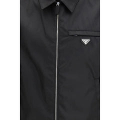 Prada Black Recycled Polyamide Full-Length Jacket - IT46 | S