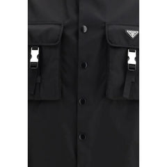 Prada Black Recycled Polyamide Jackets And Coat - L
