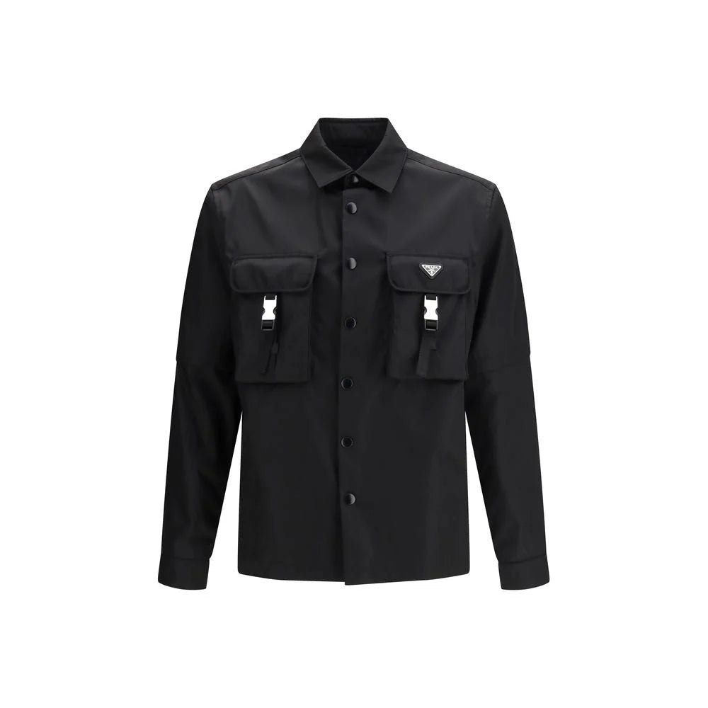 Prada Black Recycled Polyamide Jackets And Coat - L