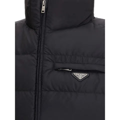 Prada Black Recycled Polyamide Sleveless Jacket