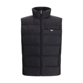 Prada Black Recycled Polyamide Sleveless Jacket