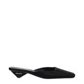 Prada Black Satin Flat Sandals