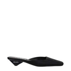 Prada Black Satin Flat Sandals