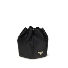 Prada Black Silk Backet Bag
