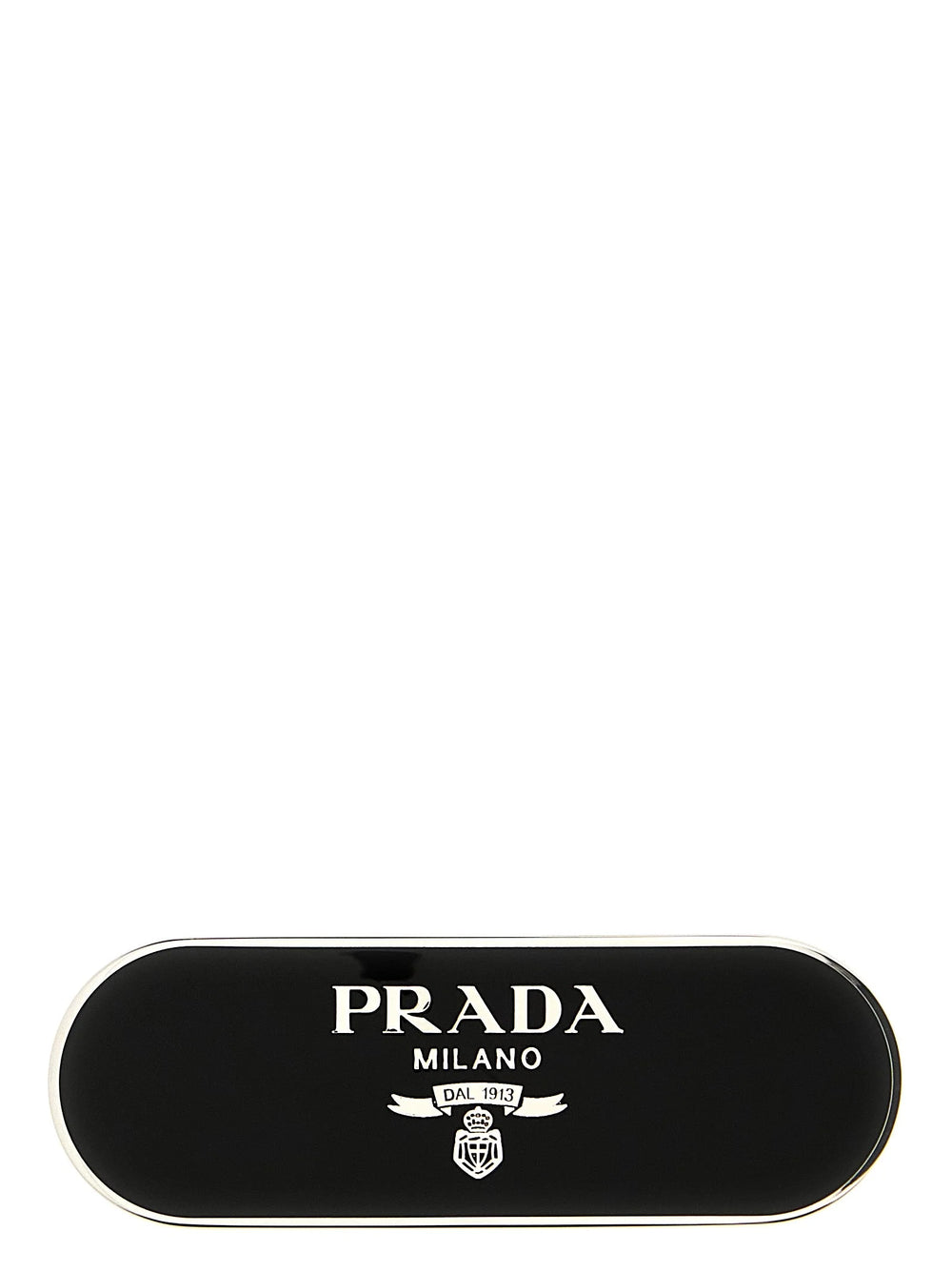 Prada Black Stainless Steel Hair Clip