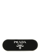 Prada Black Stainless Steel Hair Clip