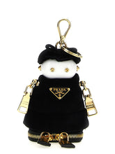Prada Black Stainless Steel Keychain