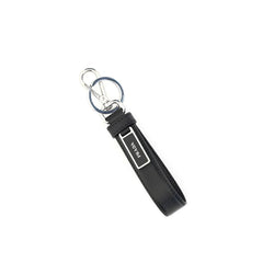 Prada Black Stainless Steel Keychain