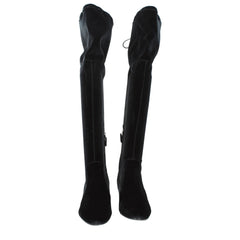 Czarne botki Prada z weluru over the knee - EU38/US8