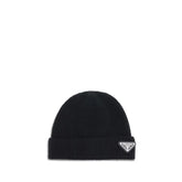 Prada Black Wool Oves Aries Beanie